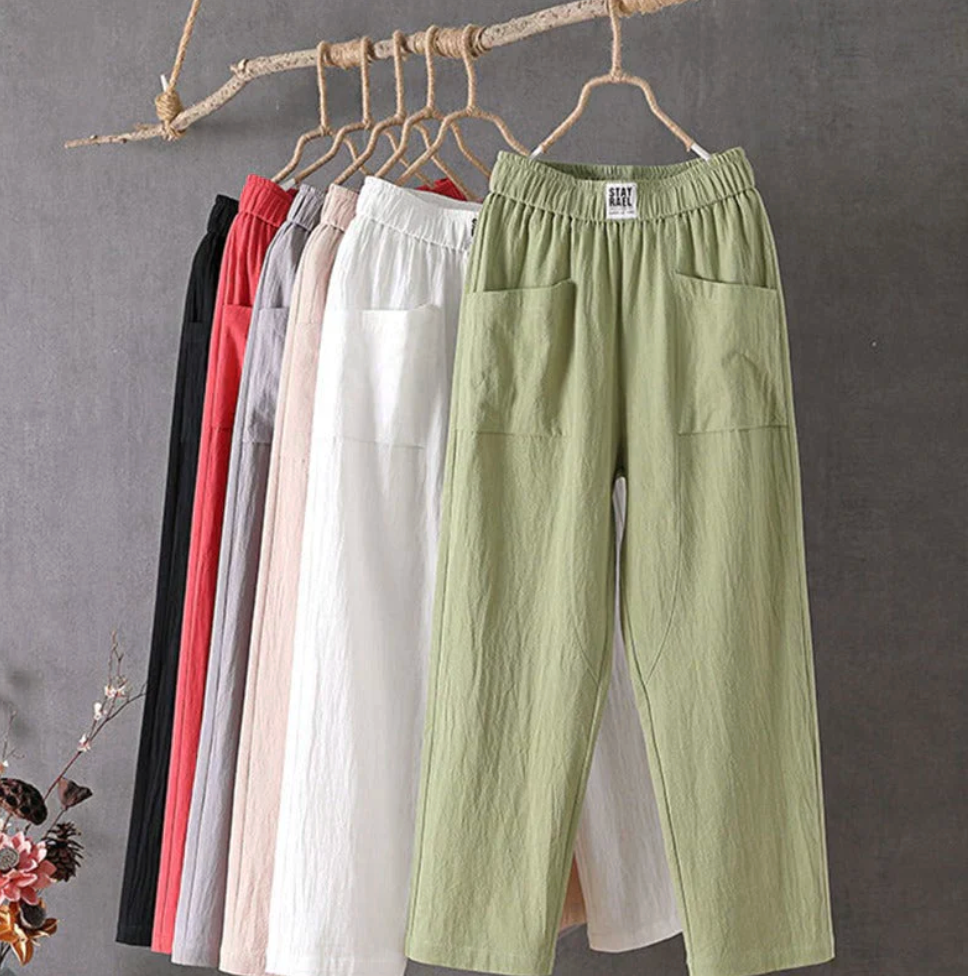 Pamela - Pantalones holgados de lino para mujer