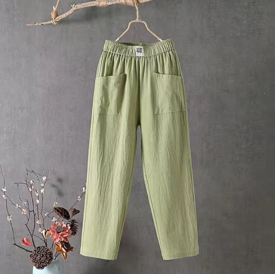 Pamela - Pantalones holgados de lino para mujer