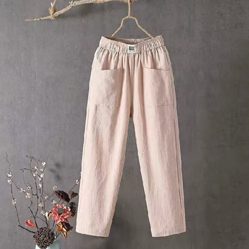 Pamela - Pantalones holgados de lino para mujer
